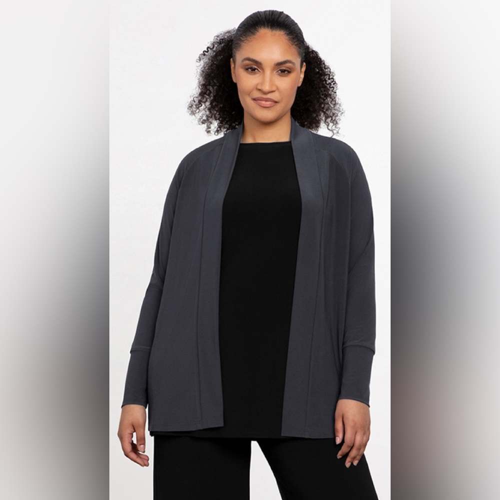 Sympli Every Day Cardigan in Graphite
